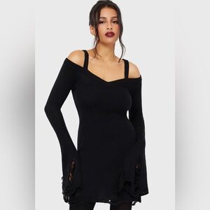 Killstar night widow maxi dress size small high new with tag